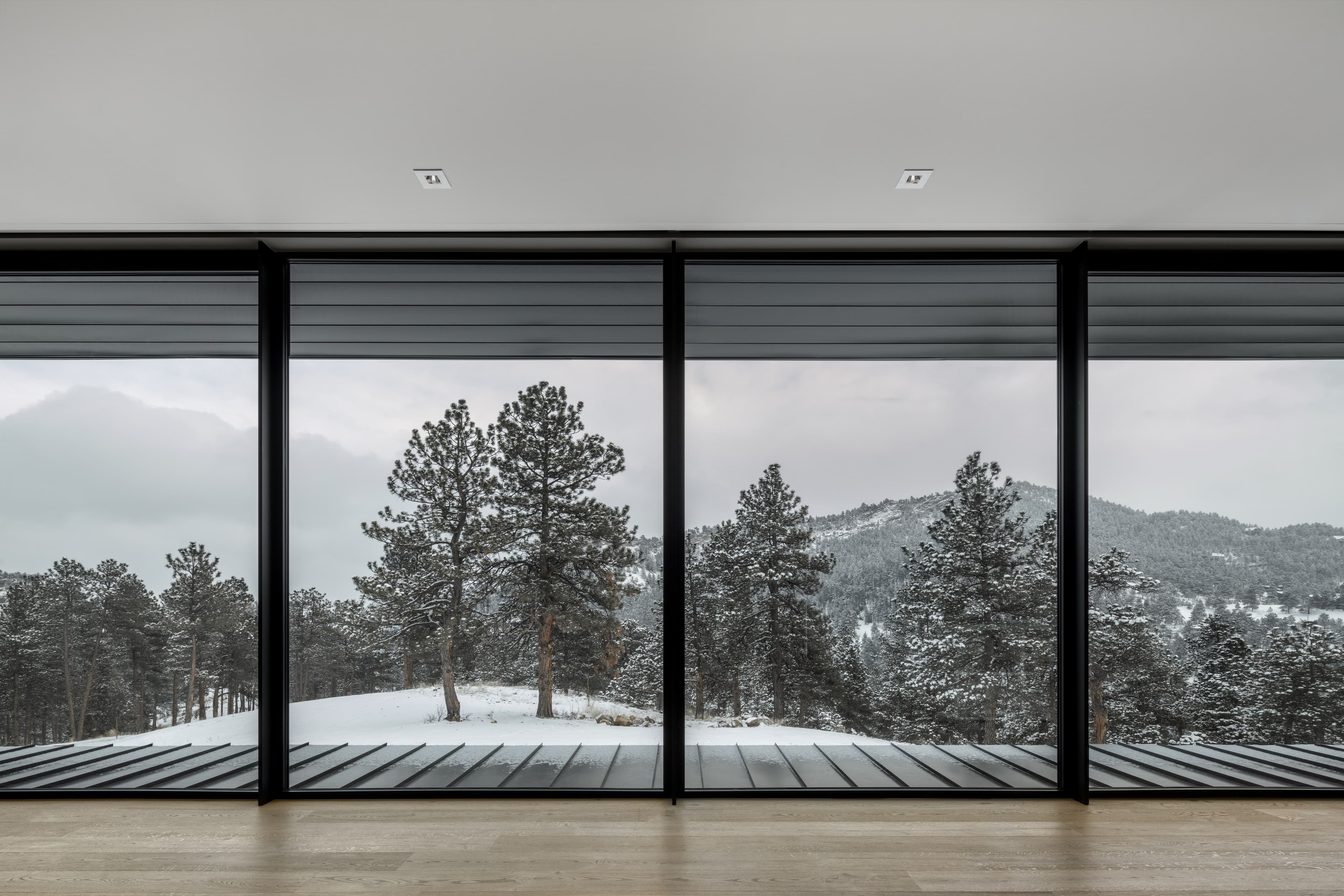 custom wood paneled wall and door
