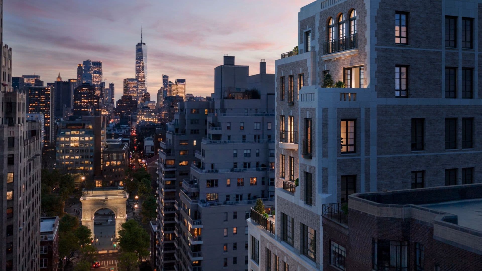 View of lower Fifth Avenue from Sixteen Fifth Avenue